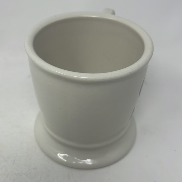 Anthropologie Ivory White & Black Initial A Monogram Ceramic Coffee Tea Mug - Picture 5 of 12